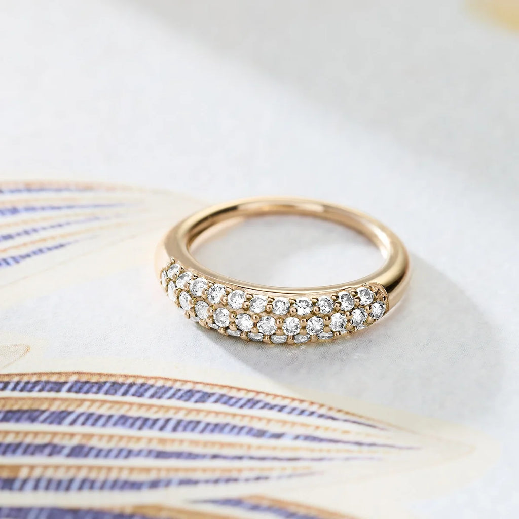 Adelaide Pavé Diamond Ring in 14k Gold (April)
