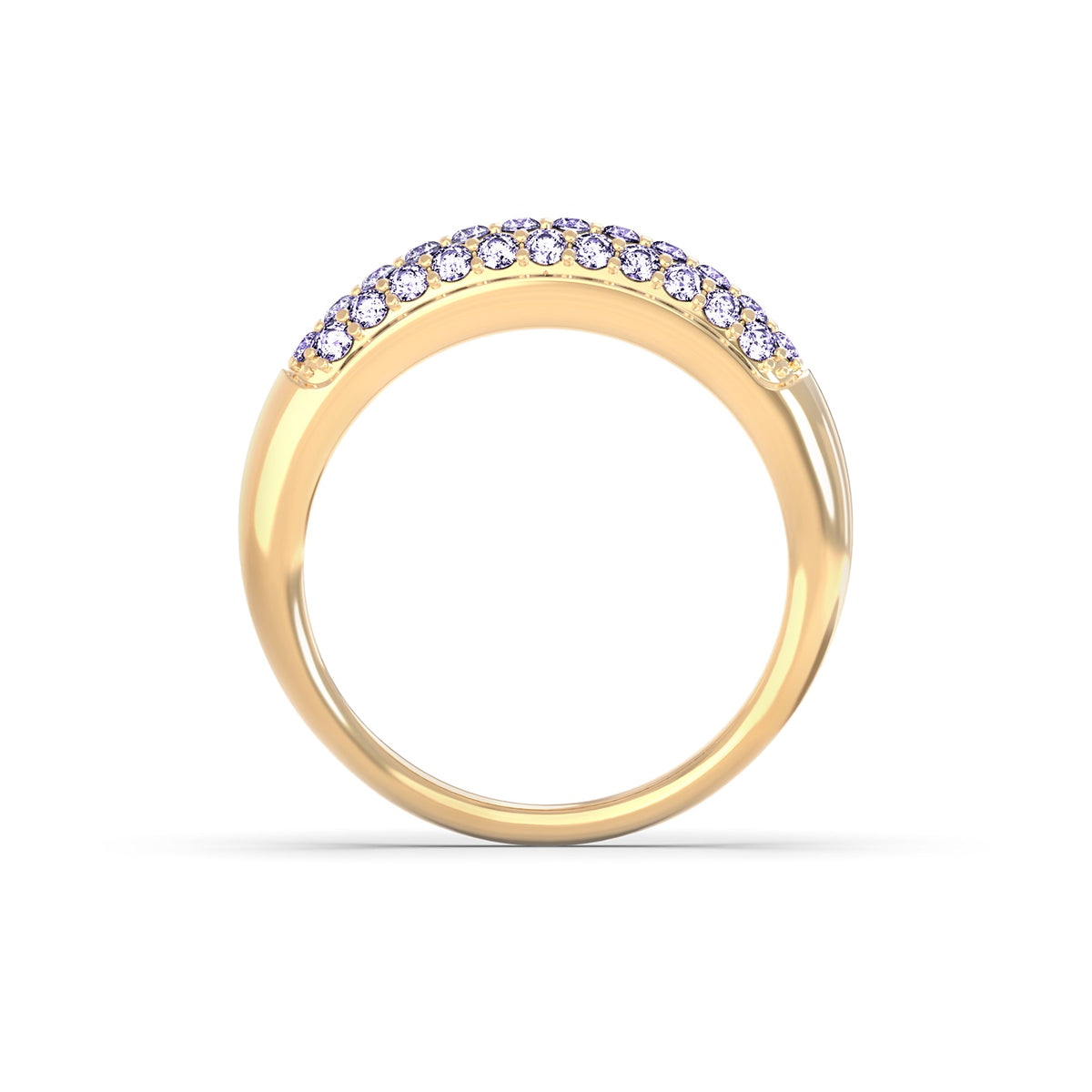 Adelaide Pavé Lavender Sapphire Ring in 14k Gold (February)