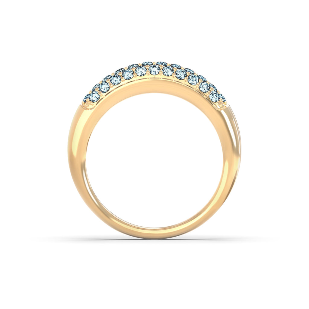 Adelaide Pavé Glacier Diamond Ring in 14k Gold (March)