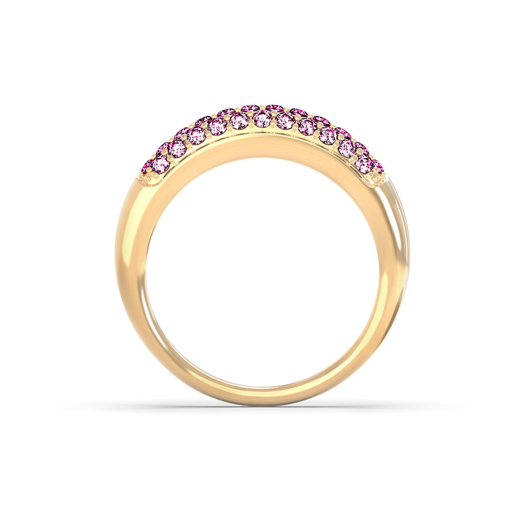 Adelaide Pavé Peony Diamond Ring in 14k Gold (October)