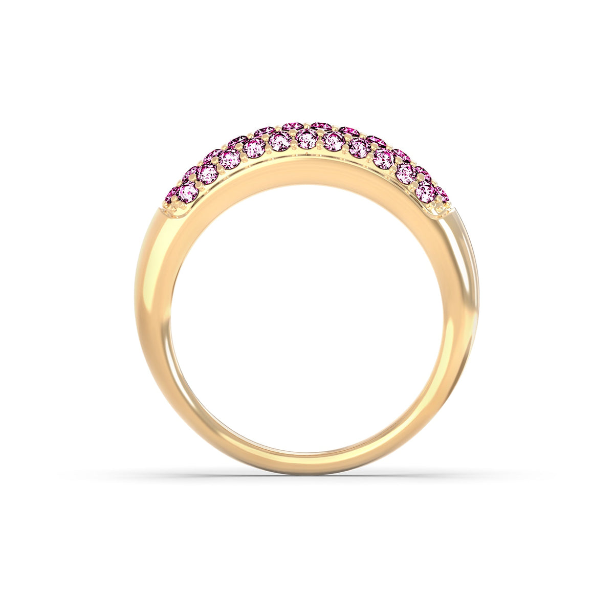 Adelaide Pavé Peony Diamond Ring in 14k Gold (October)