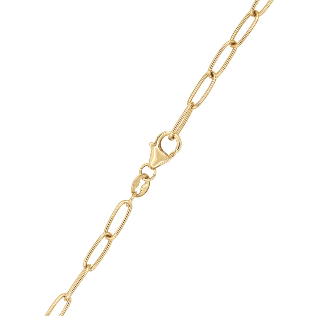 Rainbow Adelaide Pavé Necklace in 14k Gold
