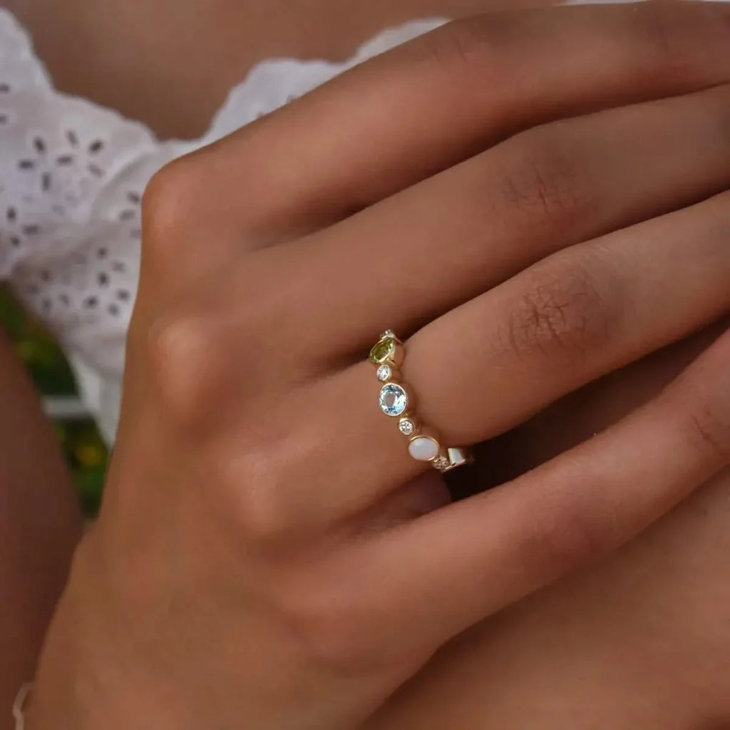Barrington Birthstone Band Ring in 14k Gold
