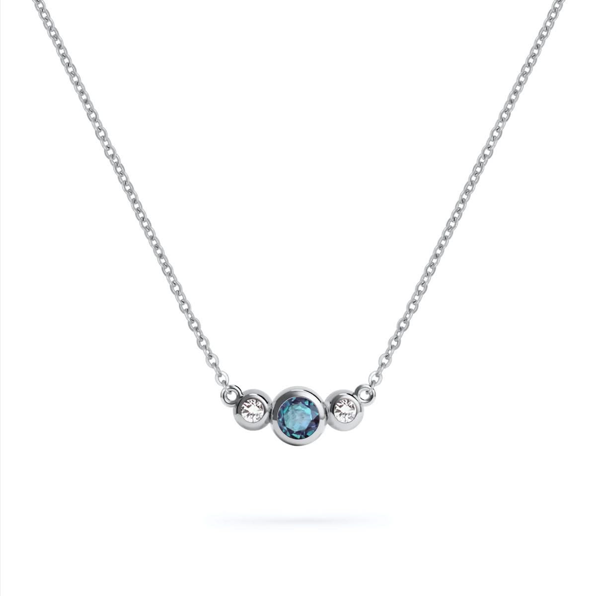 Barrington Alexandrite Necklace with Diamond Side Stones (June)