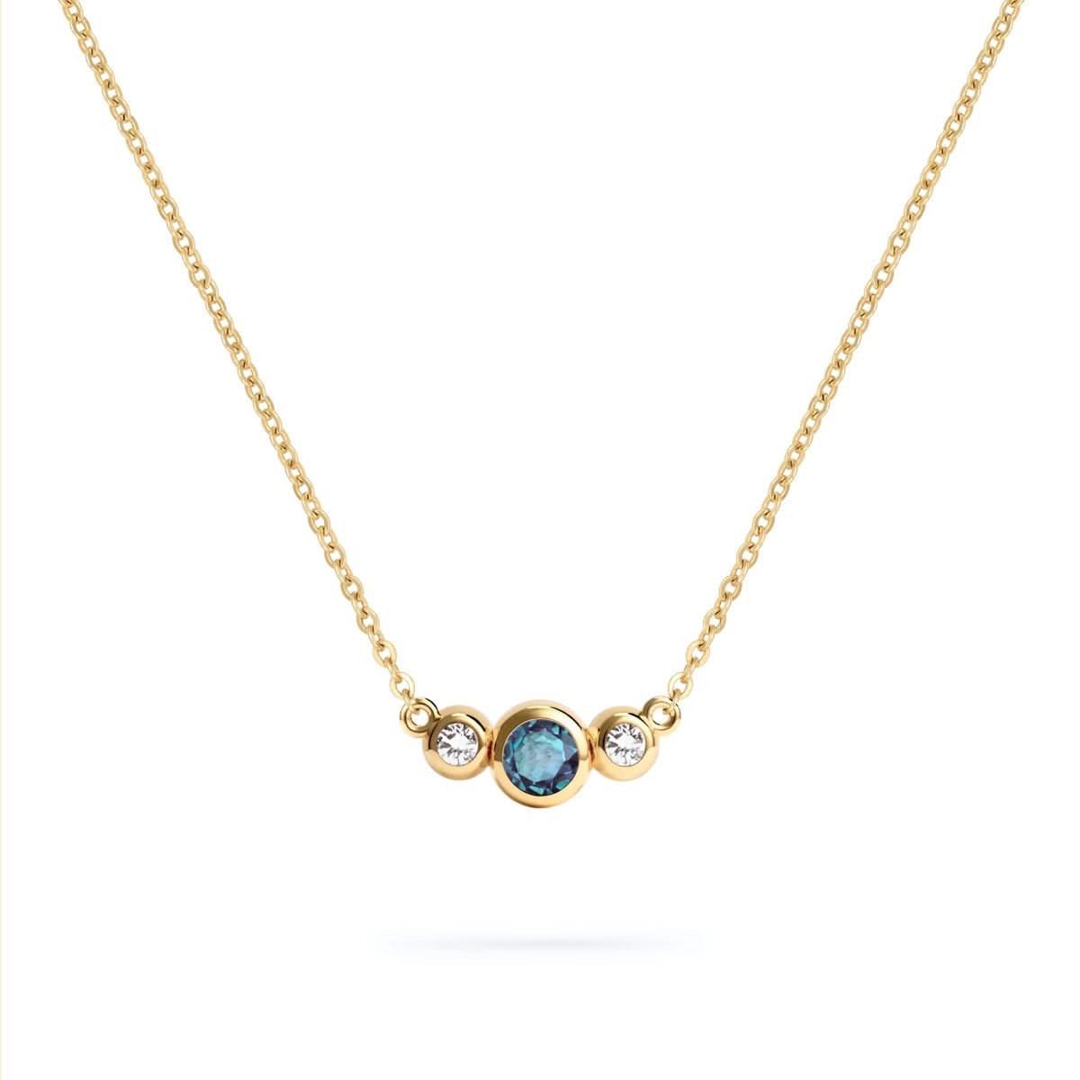 Barrington Alexandrite Necklace with Diamond Side Stones (June)