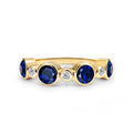 Barrington Sapphire Band Ring with Diamonds in 14k Gold (September)