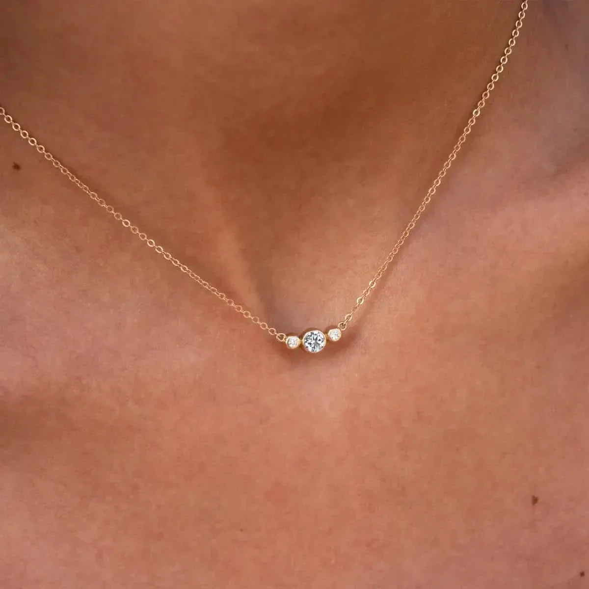 Barrington Diamond Necklace in 14k Gold (April)