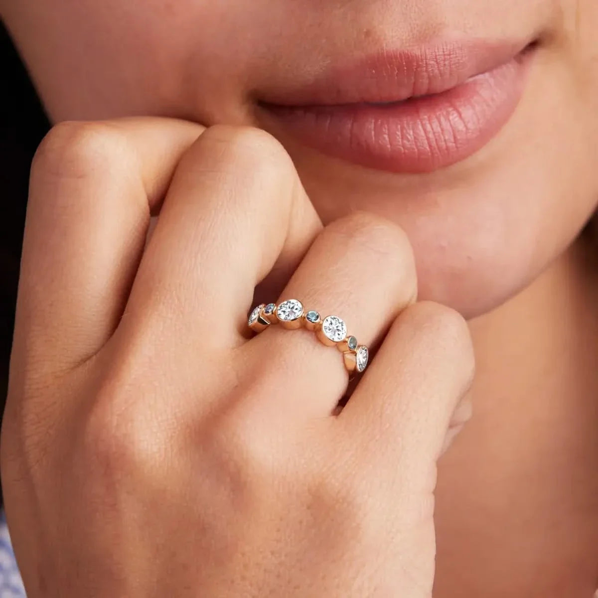 Barrington Birthstone Band Ring in 14k Gold