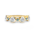 Barrington Diamond Band Ring with Alexandrites in 14k Gold (June)