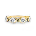 Barrington Diamond Band Ring with Peridots in 14k Gold (August)