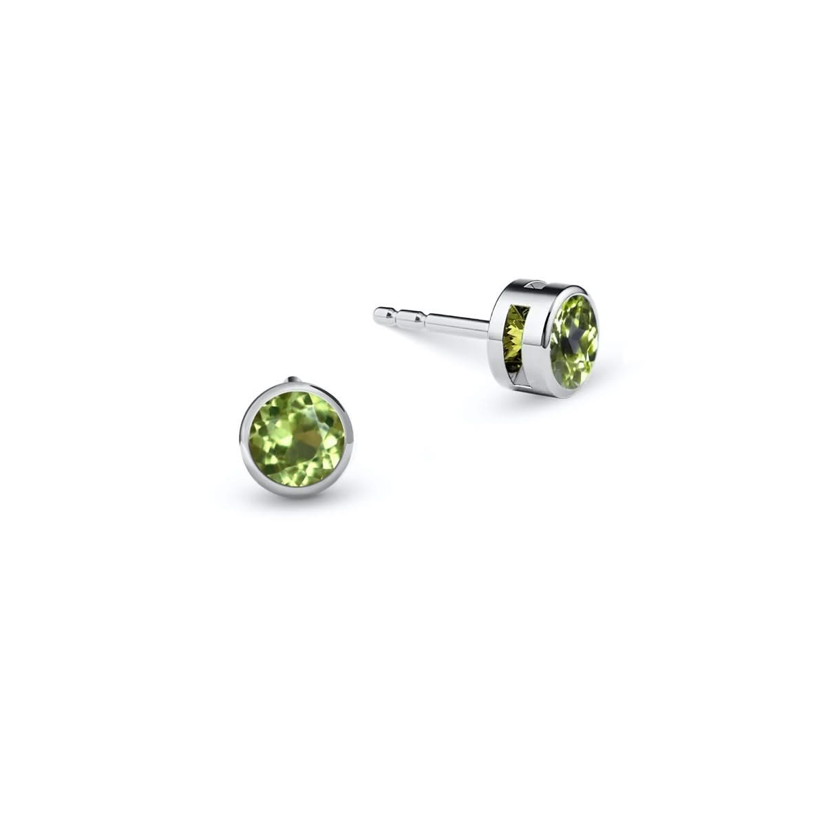 Barrington Peridot Stud Earrings in 14k Gold (August)