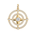Compass Birthstone Pendant in 14k Gold