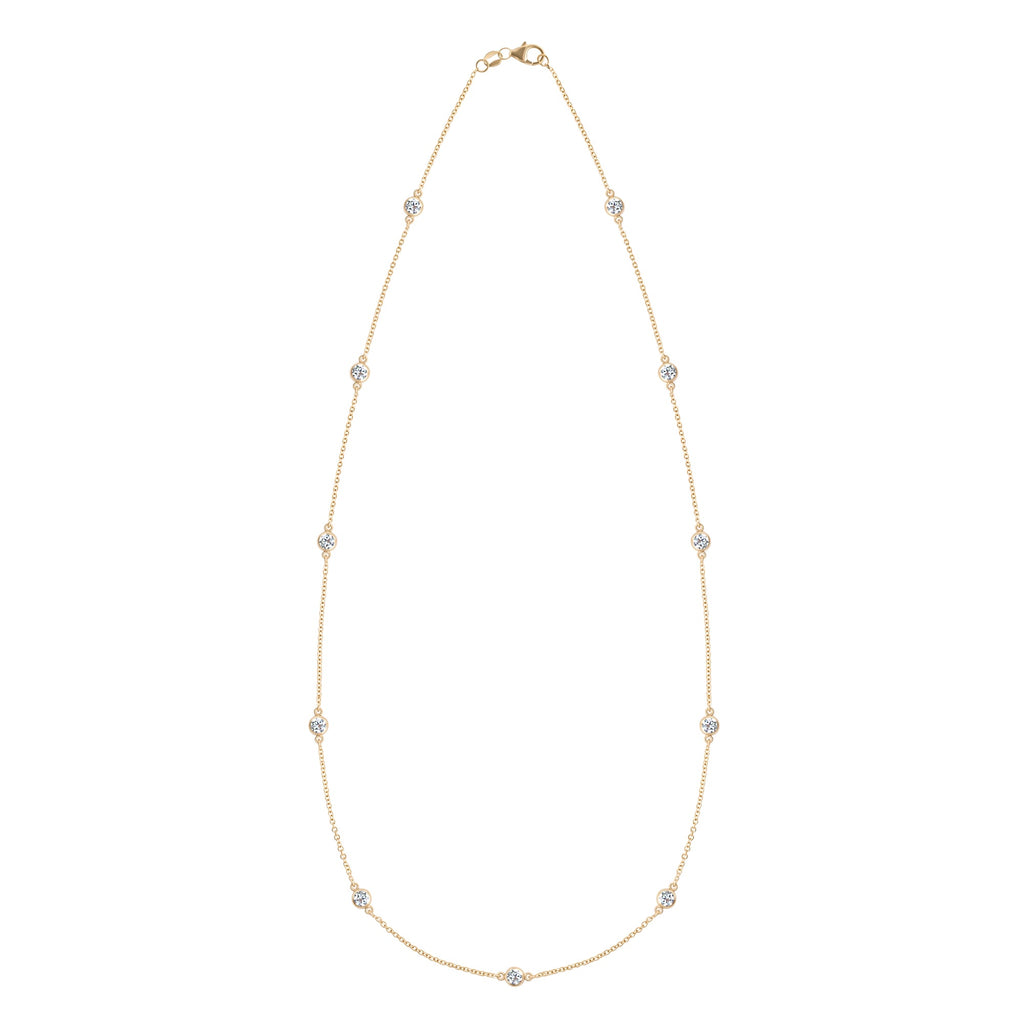 Bayberry Luxe 11 Diamond Necklace in 14k Gold (April)
