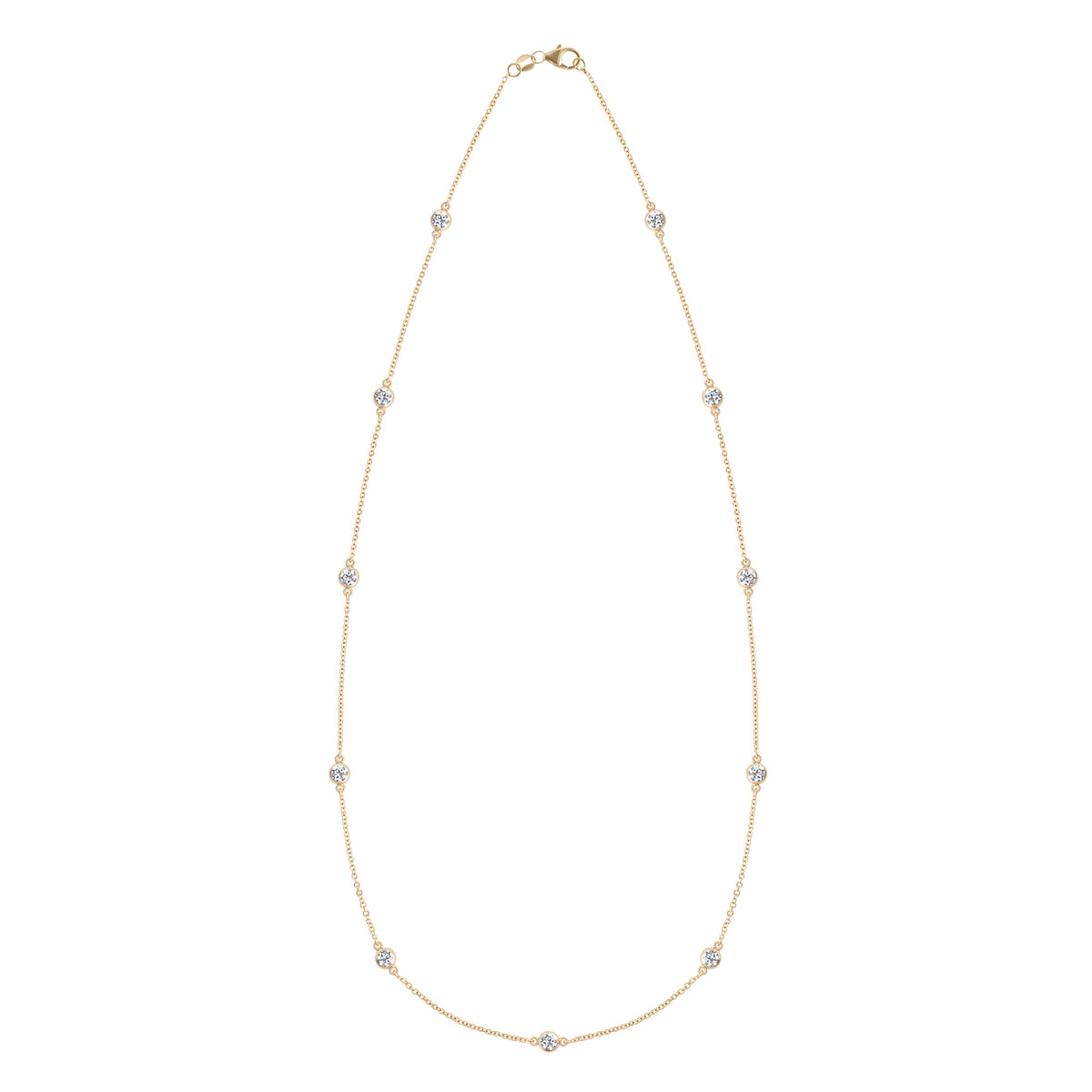 Bayberry Luxe 11 Diamond Necklace in 14k Gold (April)