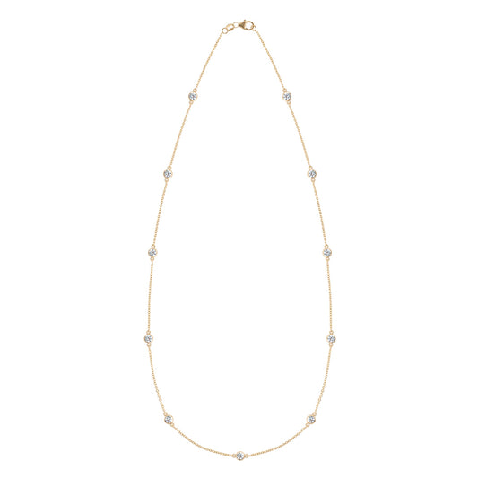 Bayberry Luxe 11 Diamond Necklace in 14k Gold (April)