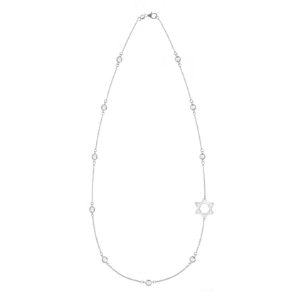 Bayberry Birthstone Star of David Necklace in 14k Gold