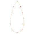 Bayberry Garnet Star of David Necklace in 14k Gold (January)