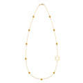Bayberry Citrine Star of David Necklace in 14k Gold (November)