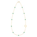 Bayberry Emerald Star of David Necklace in 14k Gold (May)