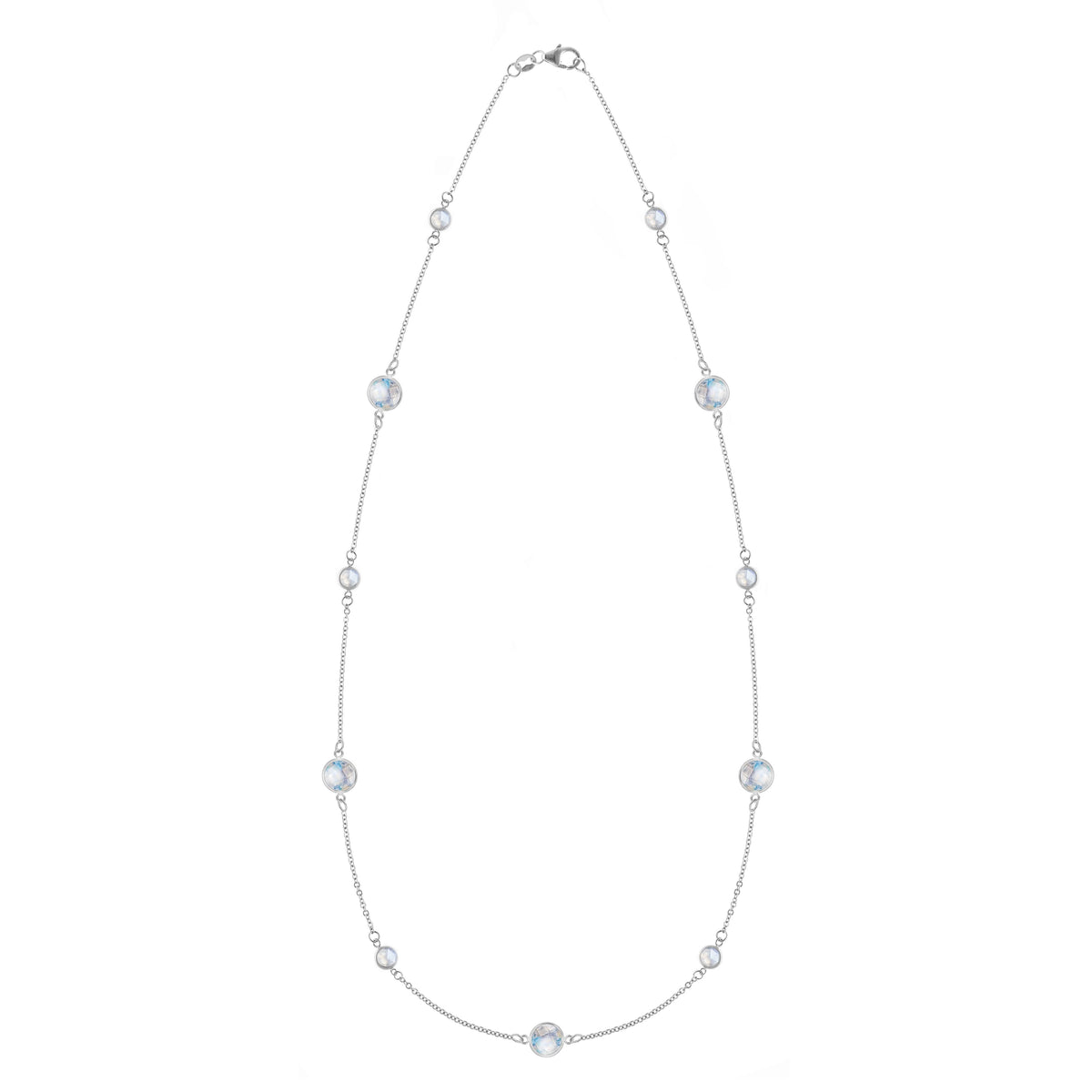 Bayberry Grand & Petite 11 Moonstone Necklace in 14k Gold (June)
