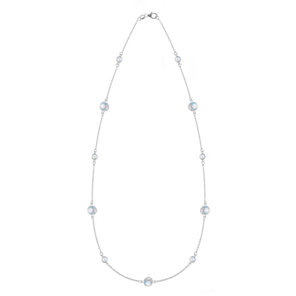 Bayberry Grand & Petite 11 Moonstone Necklace in 14k Gold (June)