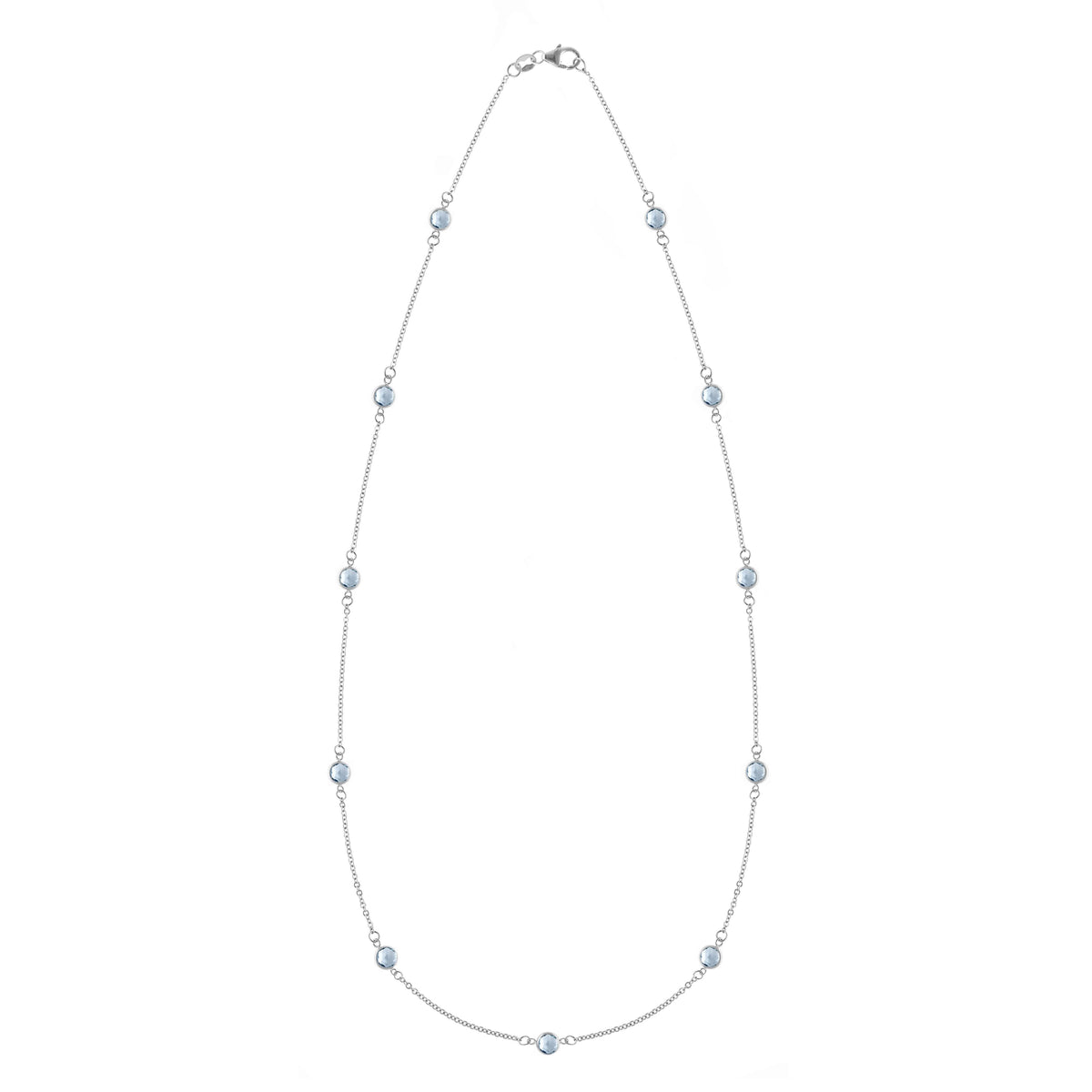 Bayberry 11 Aquamarine Necklace in 14k Gold (March)