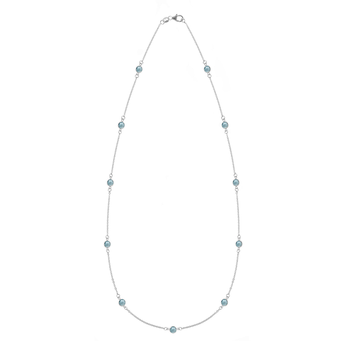 Bayberry 11 Nantucket Blue Topaz Necklace in 14k Gold (December)