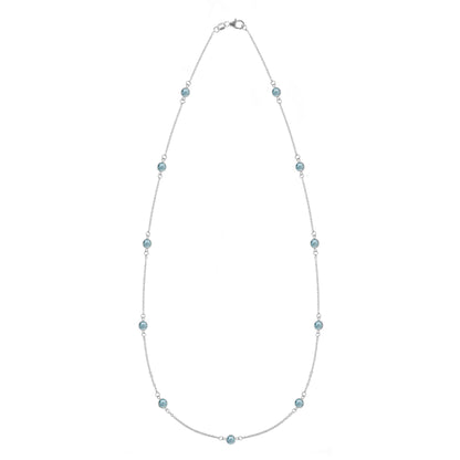 Bayberry 11 Nantucket Blue Topaz Necklace in 14k Gold (December)