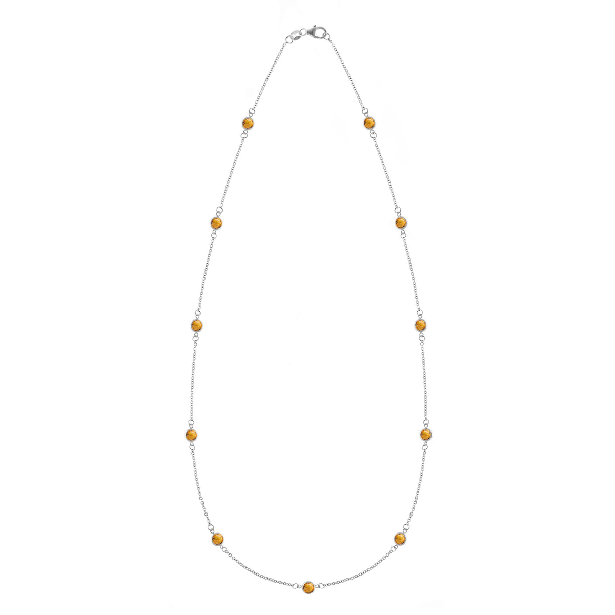 Bayberry 11 Citrine Necklace in 14k Gold (November)