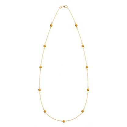 Bayberry 11 Citrine Necklace in 14k Gold (November)
