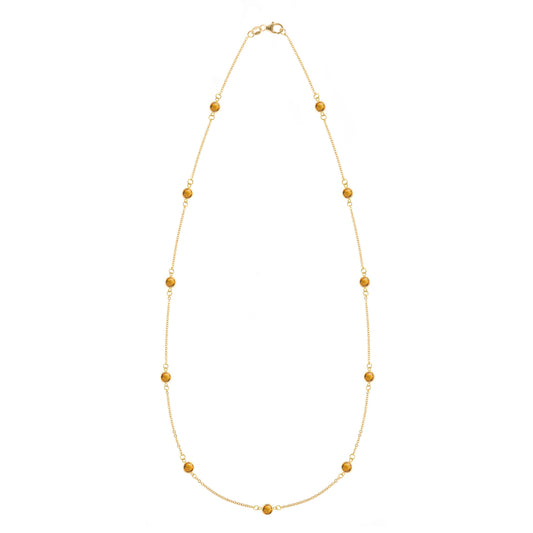 Bayberry 11 Citrine Necklace in 14k Gold (November)