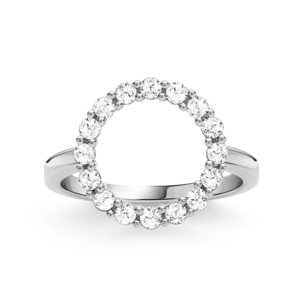 Rosecliff Circle Birthstone Ring in 14k Gold