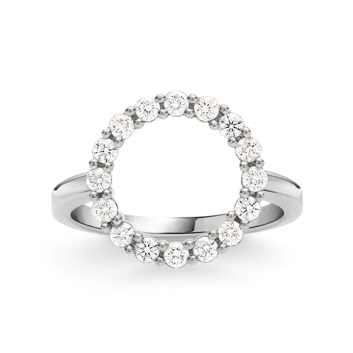 Rosecliff Circle Diamond Ring in 14k Gold (April)