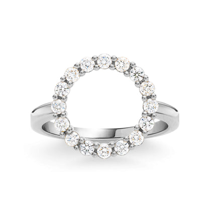 Rosecliff Circle Diamond Ring in 14k Gold (April)