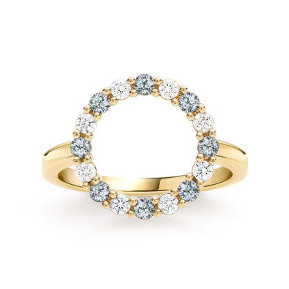 Rosecliff Circle Diamond & Alexandrite Ring in 14k Gold (June)