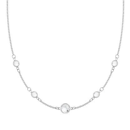 1 Grand & 4 Petite Birthstone Necklace in 14k Gold