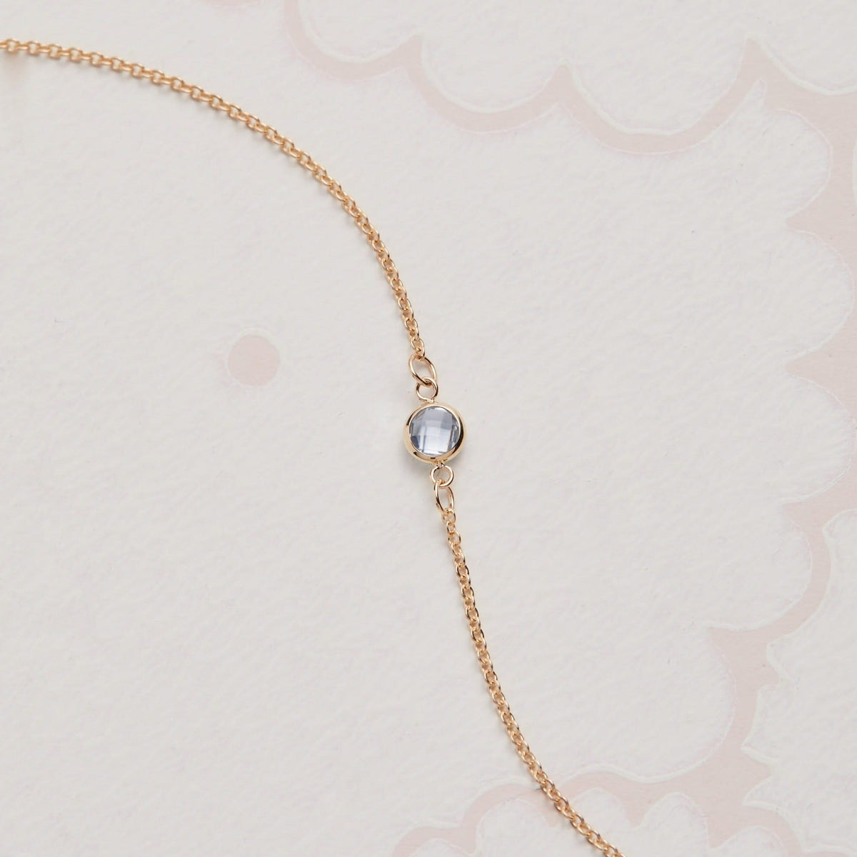 Petite 1 Aquamarine Bracelet in 14k Gold (March)