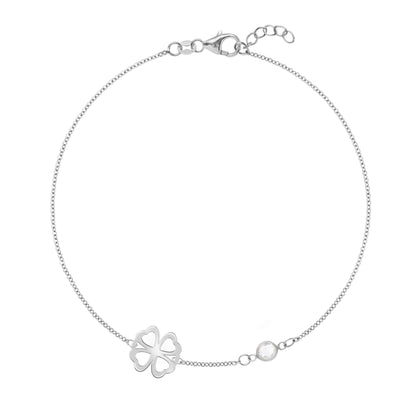 Clover & Petite 1 Birthstone Bracelet in 14k Gold