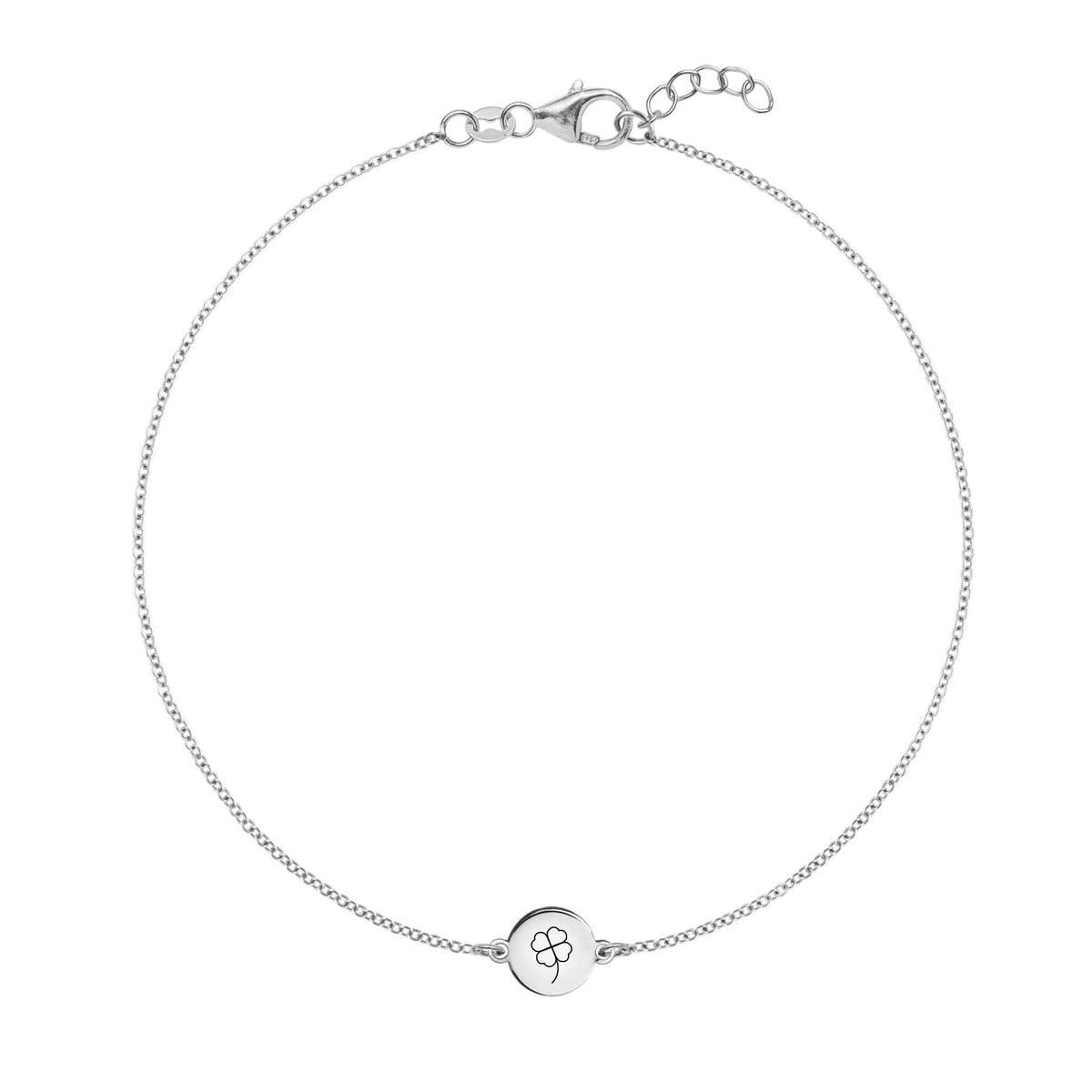 Clover Disc Bracelet in 14k Gold