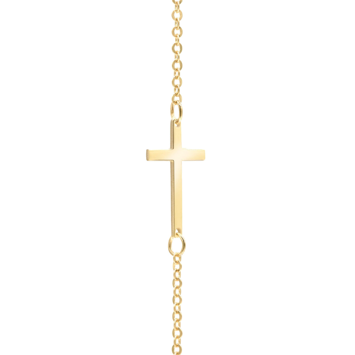 Infinity & Cross Bracelet in 14k Gold