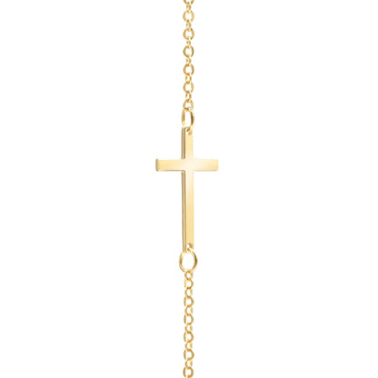 Infinity & Cross Bracelet in 14k Gold