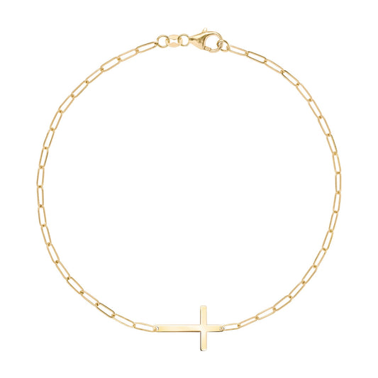 Cross Adelaide Mini Bracelet in 14k Gold
