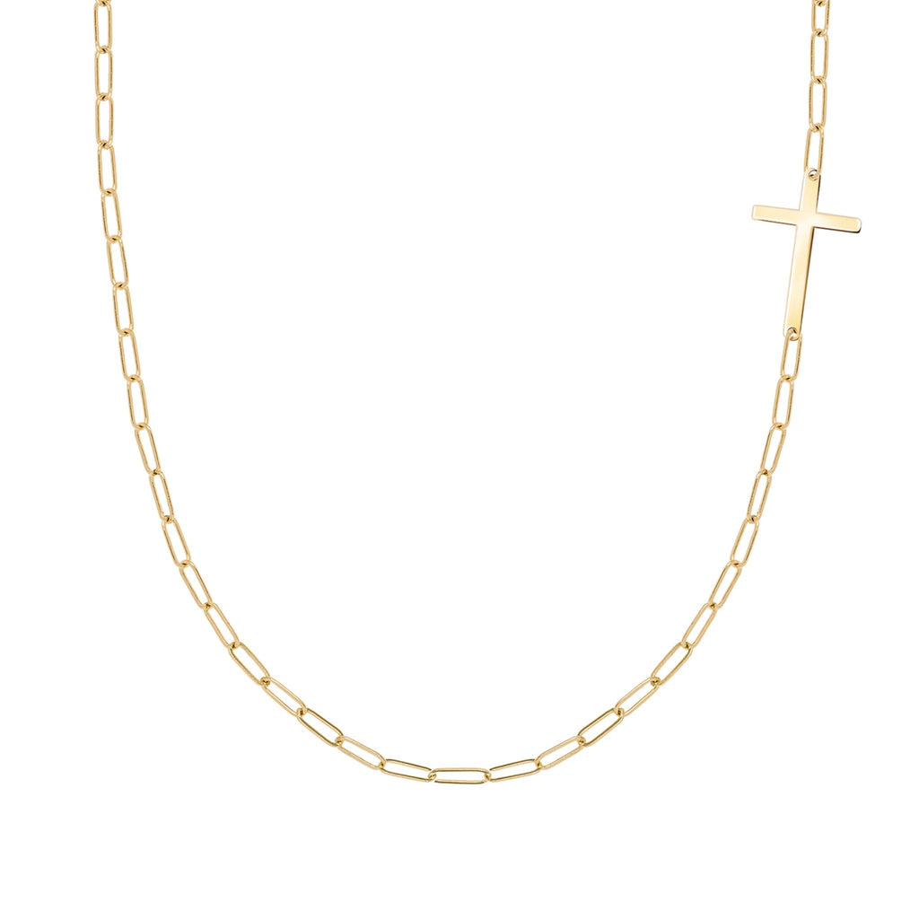 Cross Adelaide Mini Necklace in 14k Gold