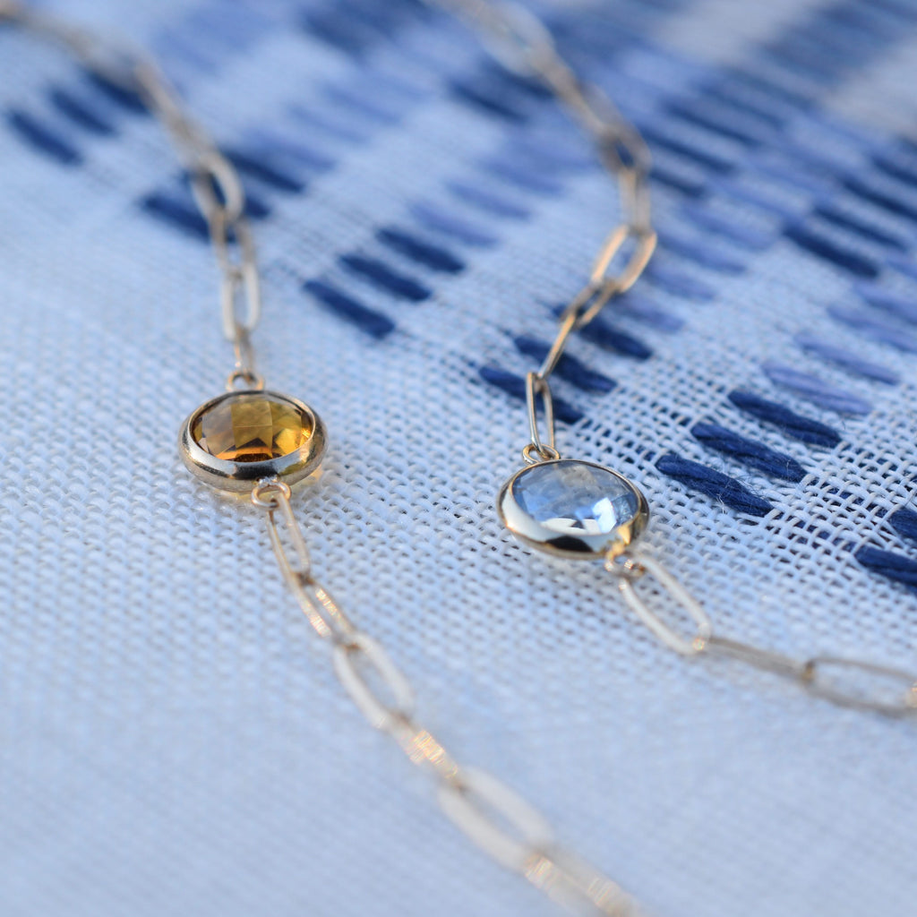 Grand 1 Birthstone Adelaide Mini Bracelet in 14k Gold