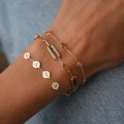 MAMA Adelaide Mini Bracelet in 14k Gold