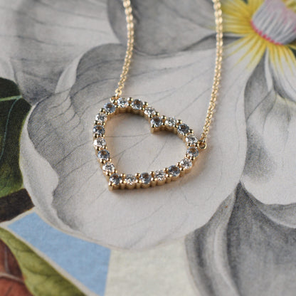 Rosecliff Heart Birthstone Necklace in 14k Gold