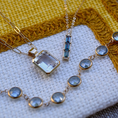Providence 3 Alexandrite Pendant and Stud Earrings Set in 14k Gold (June)