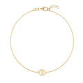 Crescent & Star Disc Bracelet in 14k Gold