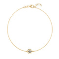 Lotus Disc Bracelet in 14k Gold