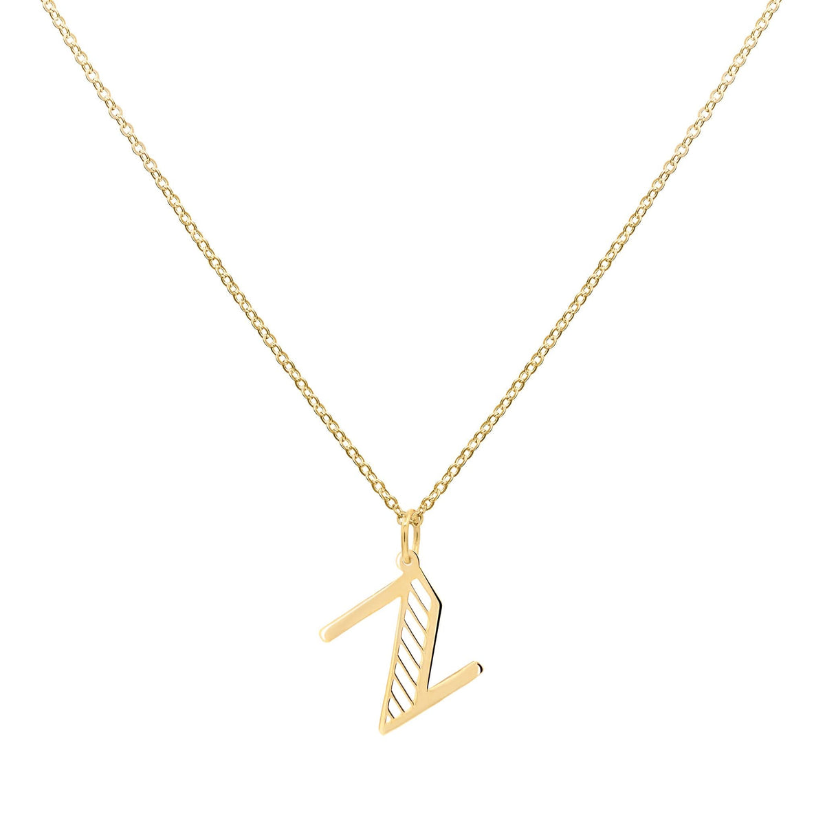 Essex Letter N Pendant in 14k Gold